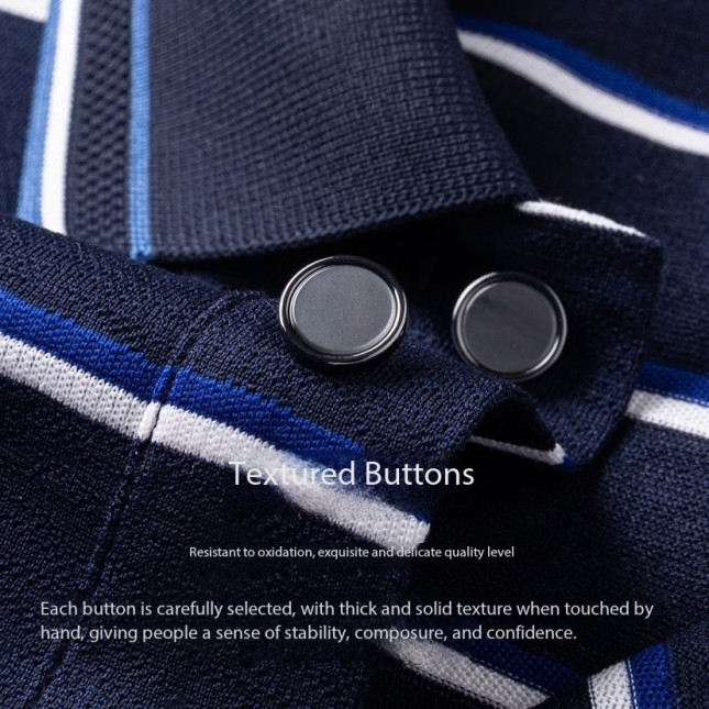 Pierre Cardin Men’s Polo Shirt (Blue Striped) P73113071A78